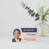 Real Anwesen Agent Realtor Blau & Rosa Benutzerdef Visitenkarte (Stehend Vorderseite)