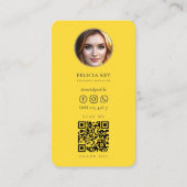 Real Anwesen Agent Realtor Foto Gelber Schlüssel Visitenkarte (Rückseite)