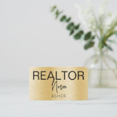 Real Anwesen Agent Realtor Foto QR Code Imitat Met Visitenkarte (Stehend Vorderseite)