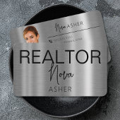Real Anwesen Agent Realtor Foto QR Code Imitat Met Visitenkarte