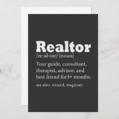 Real Anwesen Agent Realtor Funny Quote Card Einladung (Vorne/Hinten)