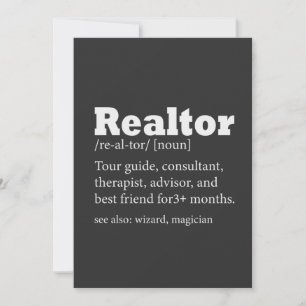 Real Anwesen Agent Realtor Funny Quote Card Einladung
