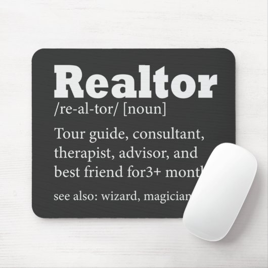 Real Anwesen Agent Realtor Funny Quote Mouse Pad Mousepad (Mit Mouse)