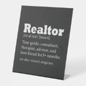 Real Anwesen Agent Realtor Funny Sockelschild (Vorderseite)