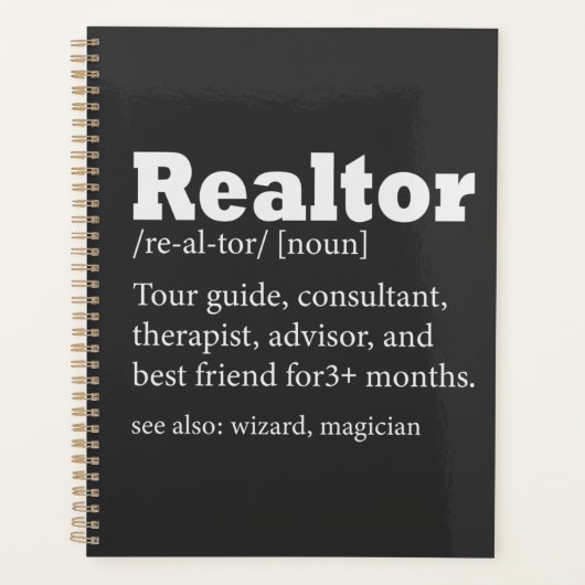 Real Anwesen Agent Realtor Funny Zitat Planer (Vorderseite)