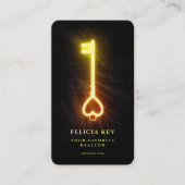 Real Anwesen Agent Realtor Glows Liebe Key Visitenkarte (Vorderseite)
