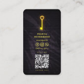 Real Anwesen Agent Realtor Glows Liebe Key Visitenkarte (Rückseite)