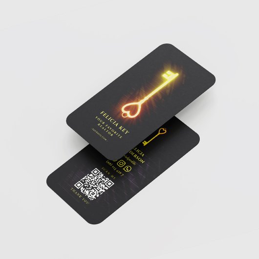 Real Anwesen Agent Realtor Glows Liebe Key Visitenkarte