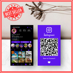 Real Anwesen Agent Realtor Instagram Violet QR Cod Visitenkarte