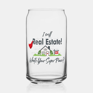Real Anwesen Agent, Realtor Super Hero Personalisi Dosenglas