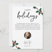 Real Anwesen Agent Realtor Weihnachtsfeiertag Dankeskarte (Vorderseite)