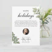 Real Anwesen Agent Realtor Weihnachtsfeiertag Dankeskarte (Stehend Vorderseite)