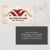 Real Anwesen Agent | Red Roof Residential Visitenkarte (Vorne/Hinten)