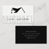 Real Anwesen Agent | Roof Top Icon Visitenkarte (Vorne/Hinten)