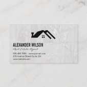 Real Anwesen Agent | Schlüssel | Marmor Visitenkarte (Rückseite)