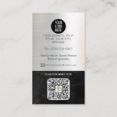 Real Anwesen Agent silber Metallic Gold Marmor Visitenkarte (Rückseite)