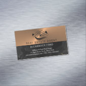 Real Anwesen Agent silber Metallic Kupfer Magnetische Visitenkarte (Beispiel)