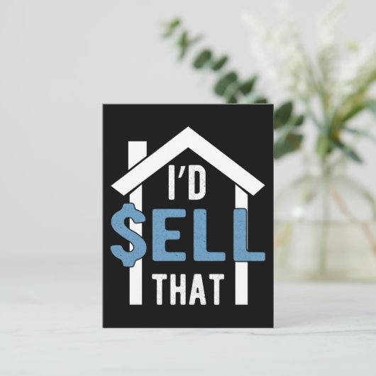 Real Anwesen Agent Spaß Funny Property Broker Postkarte (Stehend Vorderseite)