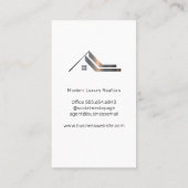 Real Anwesen Agent Stehend vor der modernen Zuhaus Visitenkarte (Rückseite)