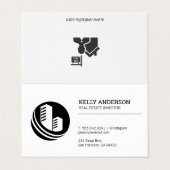 Real Anwesen Agent | Symbol für das Gebäude von Im Visitenkarten (Außenseite Aufgefaltet)