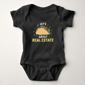 Real Anwesen Agent Taco Property Broker Feinschmec Baby Strampler (Vorderseite)