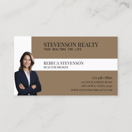 Real Anwesen Agent Tan Visitenkarte (Vorderseite)