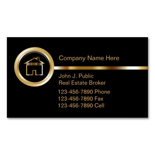 Real Anwesen Agent Theme Magnetische Visitenkarte (Vorderseite)