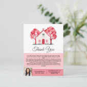 Real Anwesen Agent Vielen Dank an den Kunden Postkarte (Stehend Vorderseite)