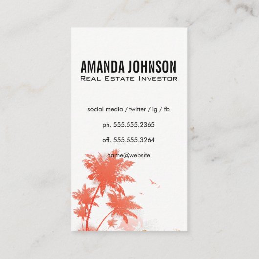 Real Anwesen Agent Visitenkarte (Rückseite)