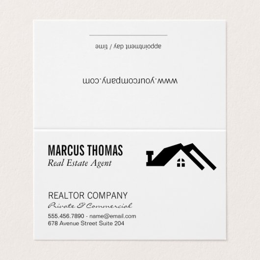 Real Anwesen Agent Visitenkarten (Außenseite Aufgefaltet)