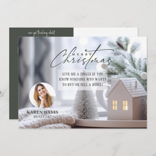 Real Anwesen Agent Weihnachtsfeiertag Postkarte (Vorne/Hinten)