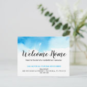 Real Anwesen Agent Welcome Zuhause Ankündigungspostkarte (Stehend Vorderseite)