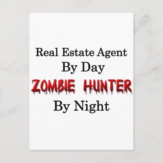 Real Anwesen Agent/Zombie Hunter Postkarte (Vorderseite)