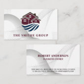 Real Anwesen Agent | ZUHAUSE | Finanzeigenschaften Visitenkarte (Vorne/Hinten)