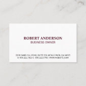 Real Anwesen Agent | ZUHAUSE | Investitionen in Im Visitenkarte (Rückseite)