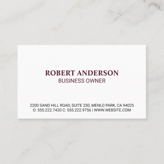 Real Anwesen Agent | ZUHAUSE | Real Anwesen Logo Visitenkarte (Rückseite)