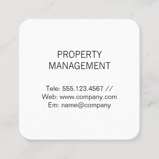Real Anwesen Agent | Zuhause Seller | Rote Streife Quadratische Visitenkarte (Rückseite)
