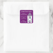 Real Anwesen Agent Zuhause Sweet Zuhause Quadratischer Aufkleber (Tasche)