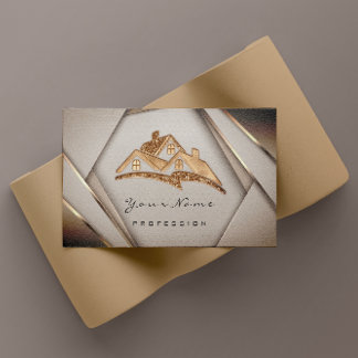 Real Anwesen Apartments Mortgages Zuhause Gold Visitenkarte