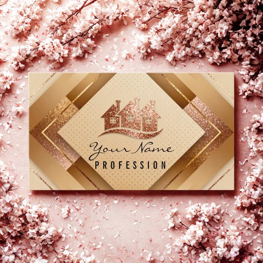 Real Anwesen Apartments Zuhause Gold Visitenkarte