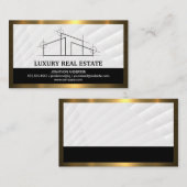 Real Anwesen Architect | Gold - Metallgrenze Visitenkarte (Vorne/Hinten)