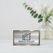 Real Anwesen | Art der Architektur | Metallic Visitenkarte (Stehend Vorderseite)