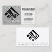 Real Anwesen | Bau | Stahlplatte Visitenkarte (Vorne/Hinten)