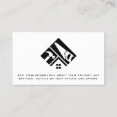 Real Anwesen | Bau | Stahlplatte Visitenkarte (Rückseite)