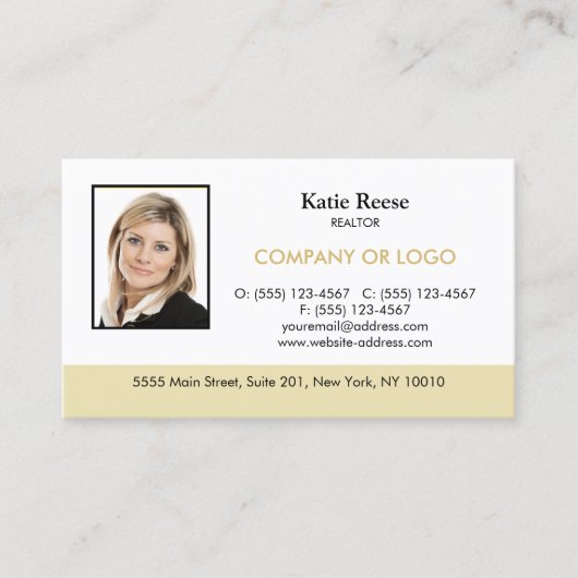 Real Anwesen Beruflich Add Foto und Logo Visitenkarte (Vorderseite)