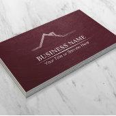 Real Anwesen Beruflich Burgundy Red Realtor Visitenkarte