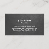 Real Anwesen Beruflich Dark Gray Realtor Visitenkarte (Rückseite)