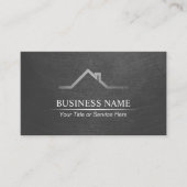 Real Anwesen Beruflich Dark Gray Realtor Visitenkarte (Vorderseite)