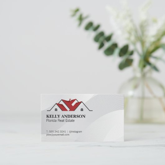 Real Anwesen Beruflich | Einwohner Visitenkarte (Stehend Vorderseite)