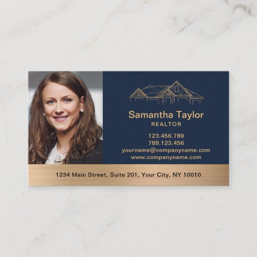 Real Anwesen Beruflich Foto hinzufügen Realtor B Visitenkarte (Vorderseite)